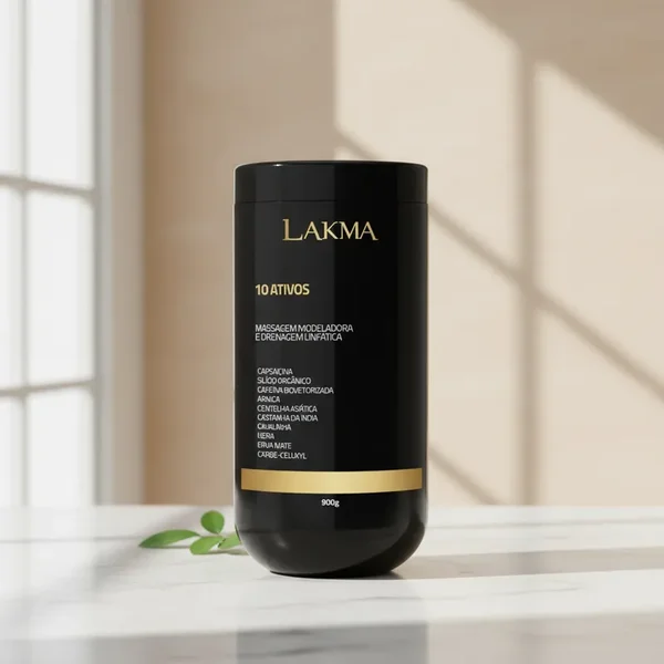 Creme 10 Ativos Lakma 900g - Redutor de Medidas, Anticelulite e